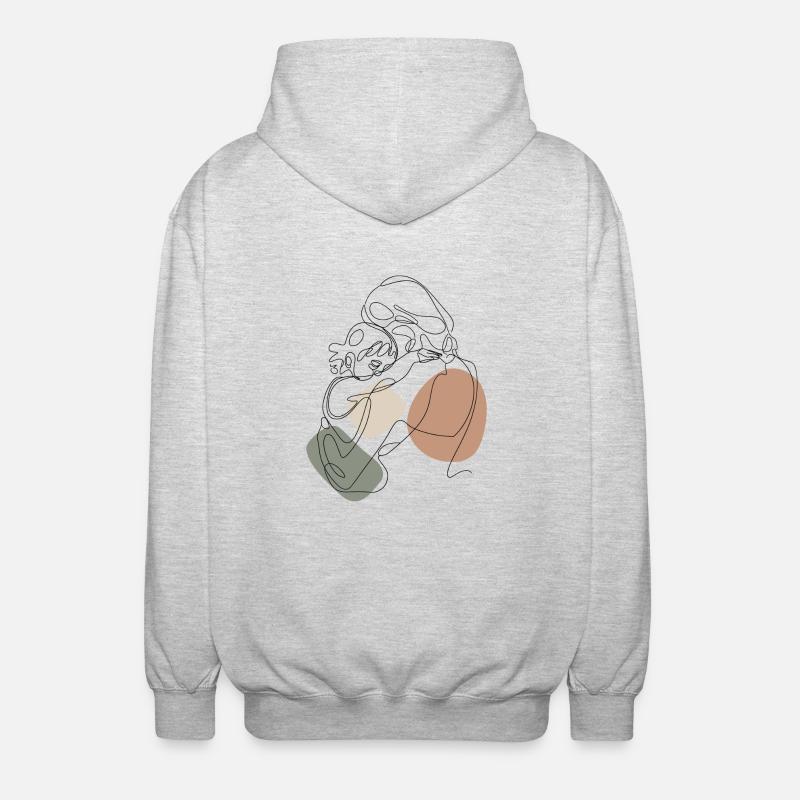 Mutter mit Kind Baby - Unisex Kapuzenjacke - Hellgrau meliert