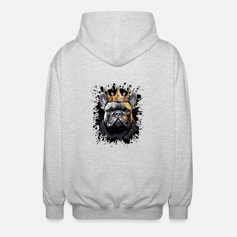 Chien Chien Animal - Veste à capuche unisexe - gris clair chiné