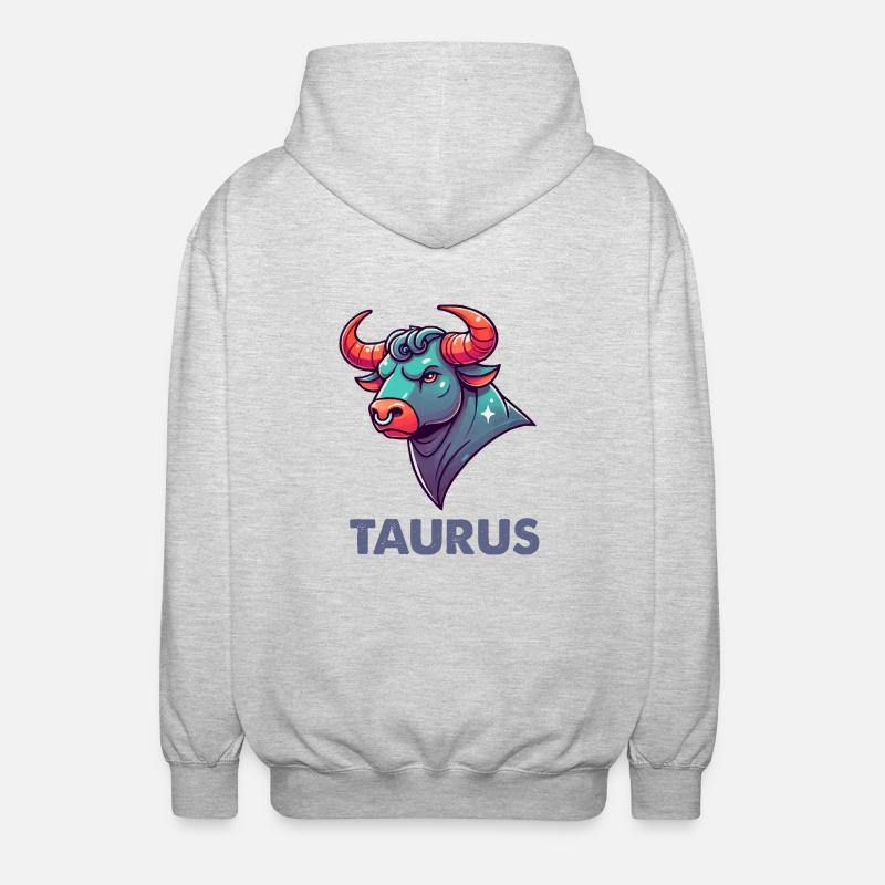 Taureau Dessin animé - Veste à capuche unisexe - gris clair chiné