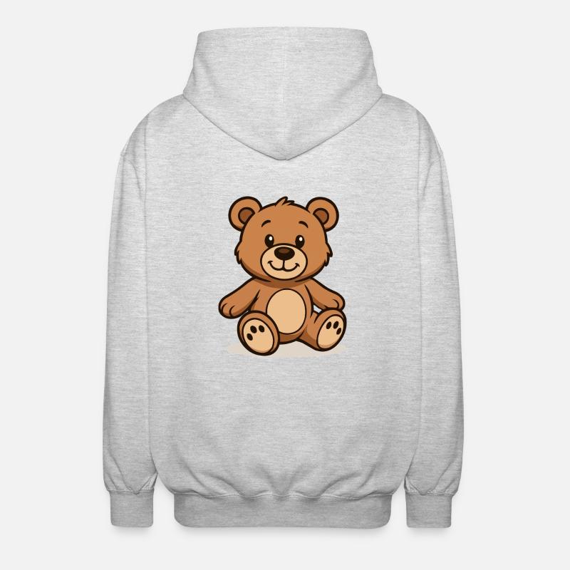 Teddy Bear Comic - Unisex Hooded Jacket - light heather grey