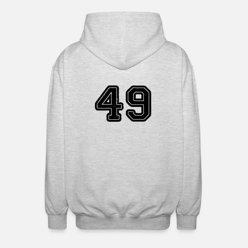 49 - Veste à capuche unisexe - gris clair chiné
