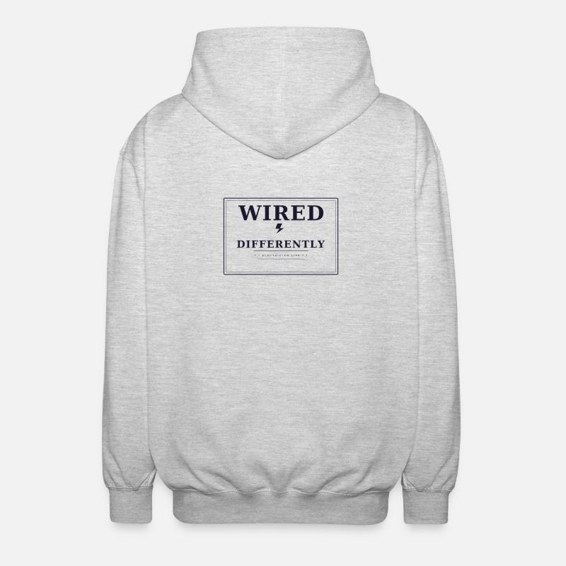 Wired differently - Unisex Hooded Jacket - light heather grey