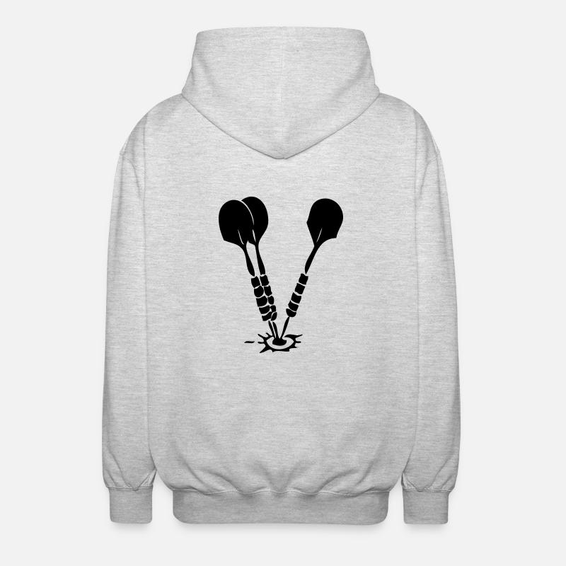 dart1 - Unisex Kapuzenjacke - Hellgrau meliert