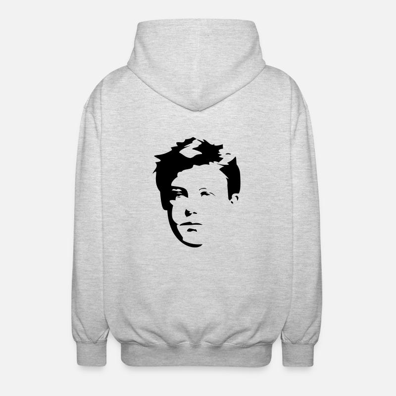 Rimbaud - Veste à capuche unisexe - gris clair chiné