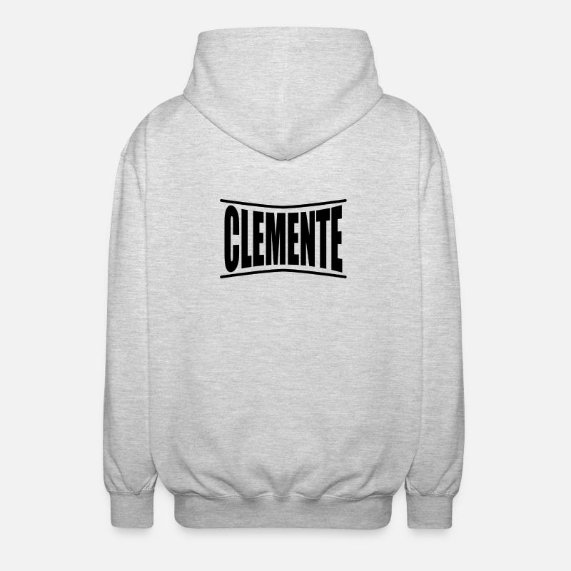 Clemente T-Shirt Geschenkidee - Unisex Kapuzenjacke - Hellgrau meliert