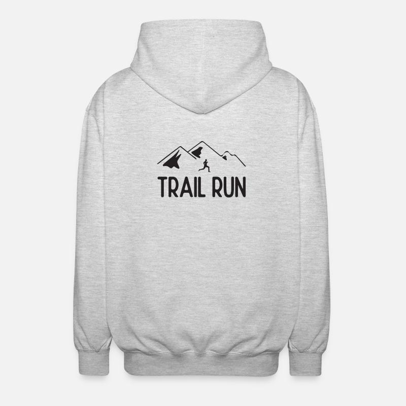 Course de sentier - Veste à capuche unisexe - gris clair chiné