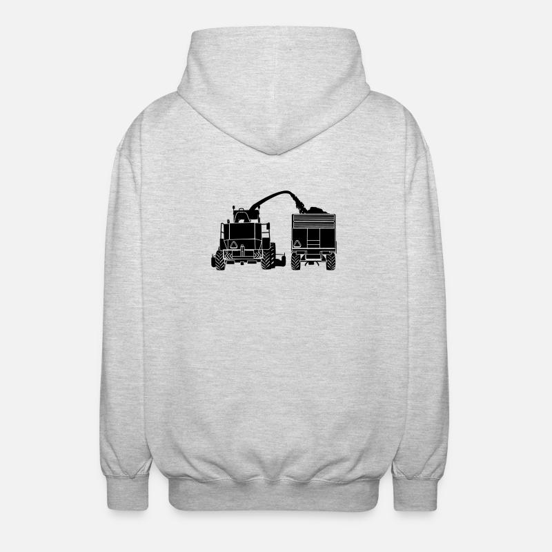 Corn chopper - Unisex Hooded Jacket - light heather grey