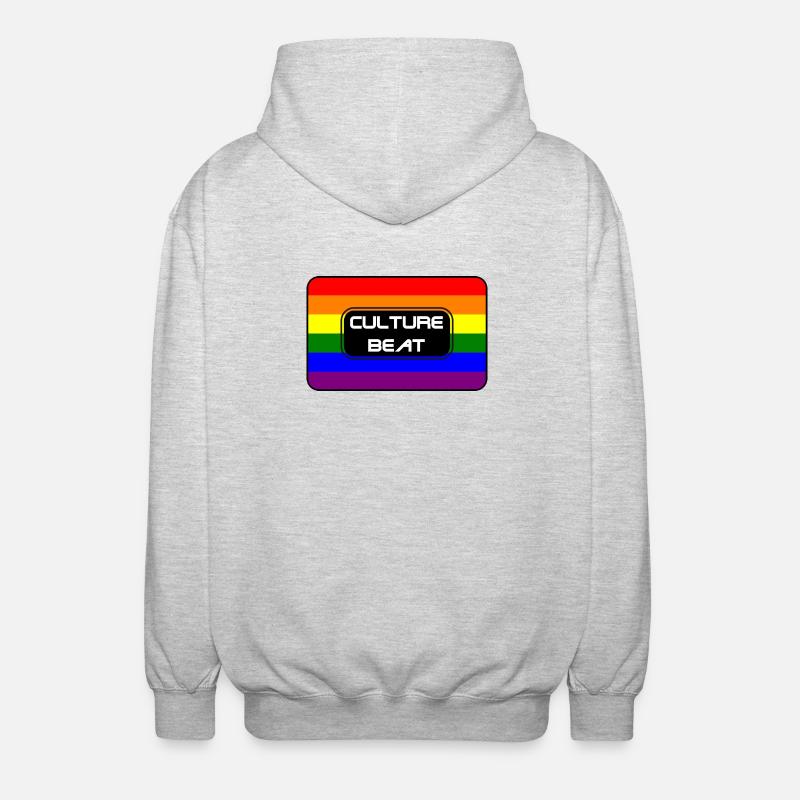 Kultur Beat Pride Logo - Unisex Kapuzenjacke - Hellgrau meliert