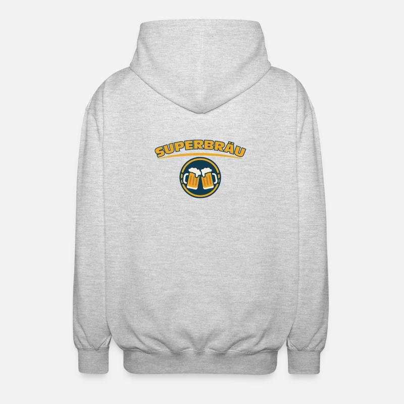 Superbräu - Unisex Kapuzenjacke - Hellgrau meliert