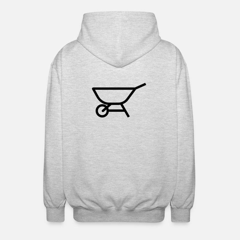 brouette - Veste à capuche unisexe - gris clair chiné