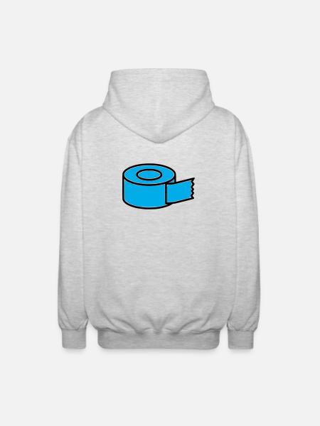 Tape Roll Comic - Unisex Hooded Jacket - light heather grey