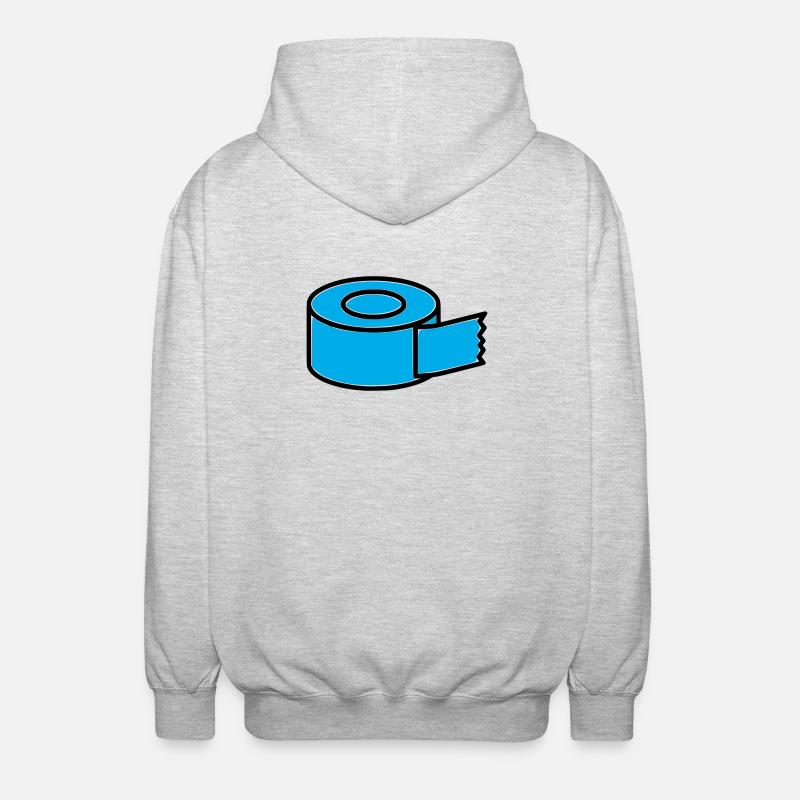 Klebeband Tape Rolle Comic - Unisex Kapuzenjacke - Hellgrau meliert