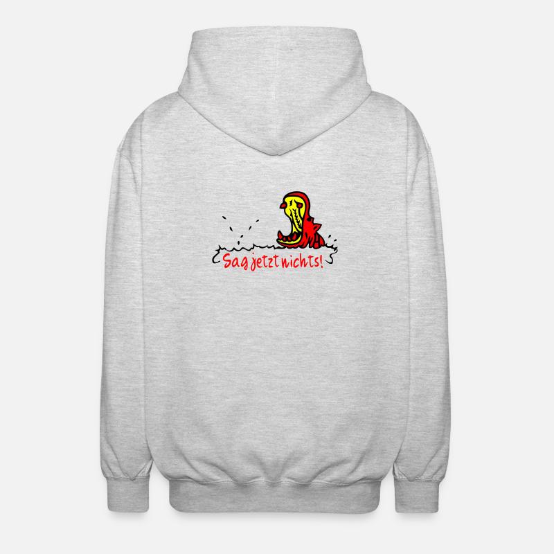 Hippo - Unisex Kapuzenjacke - Hellgrau meliert