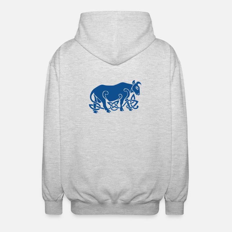 Celtic Bull - Unisex Hooded Jacket - light heather grey