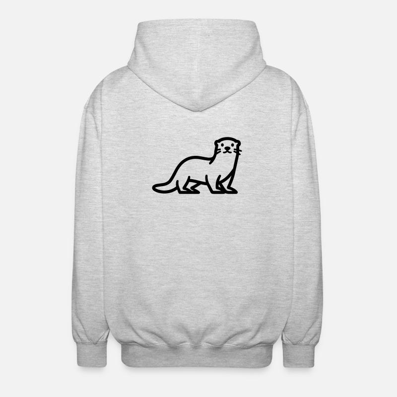Otter - Unisex Kapuzenjacke - Hellgrau meliert