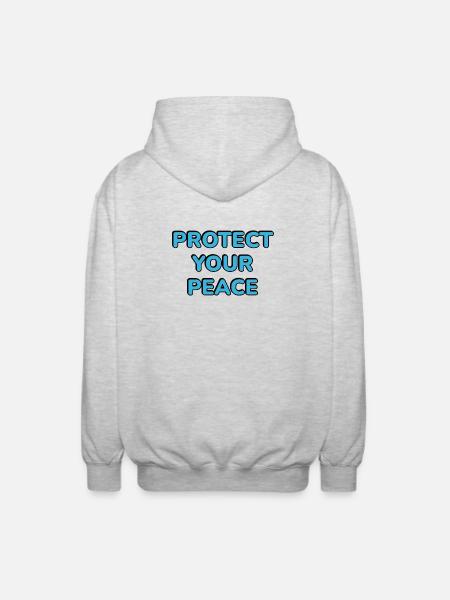 Protect Your Peace - Unisex Hooded Jacket - light heather grey