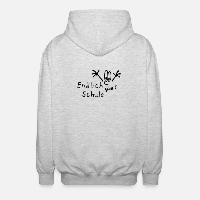 schule - Veste à capuche unisexe - gris clair chiné