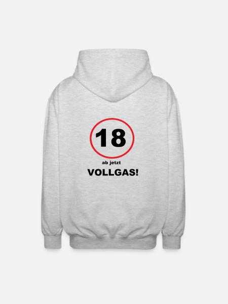 Spruch 18 - Unisex Kapuzenjacke - Hellgrau meliert