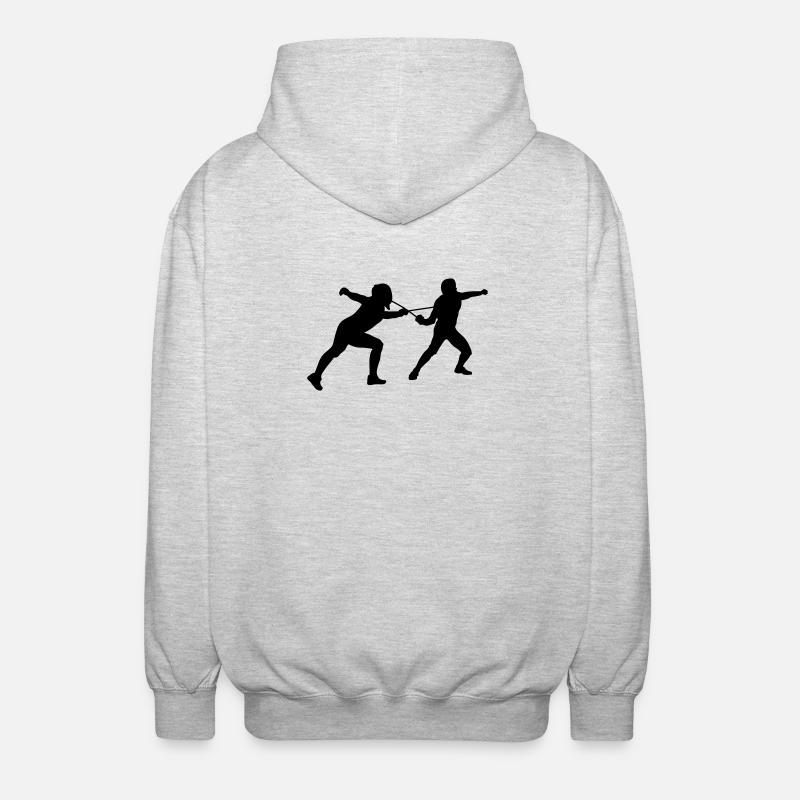 Fechten - Unisex Kapuzenjacke - Hellgrau meliert