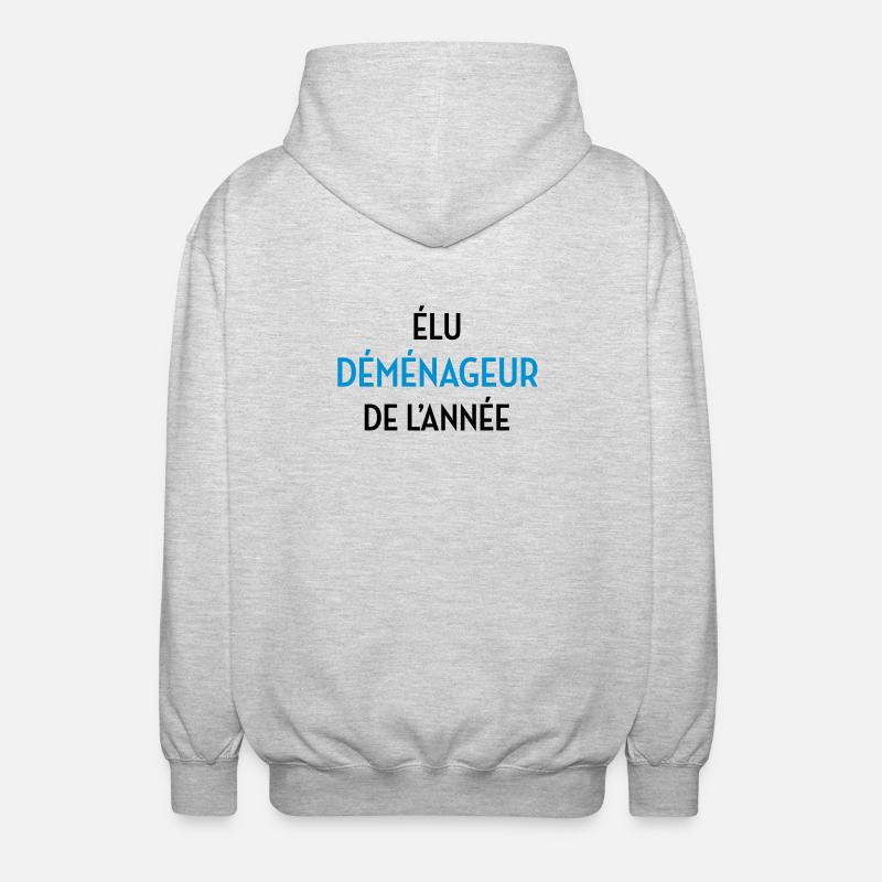 frachtführer / möbelpacker / mover / bewegen - Unisex Kapuzenjacke - Hellgrau meliert
