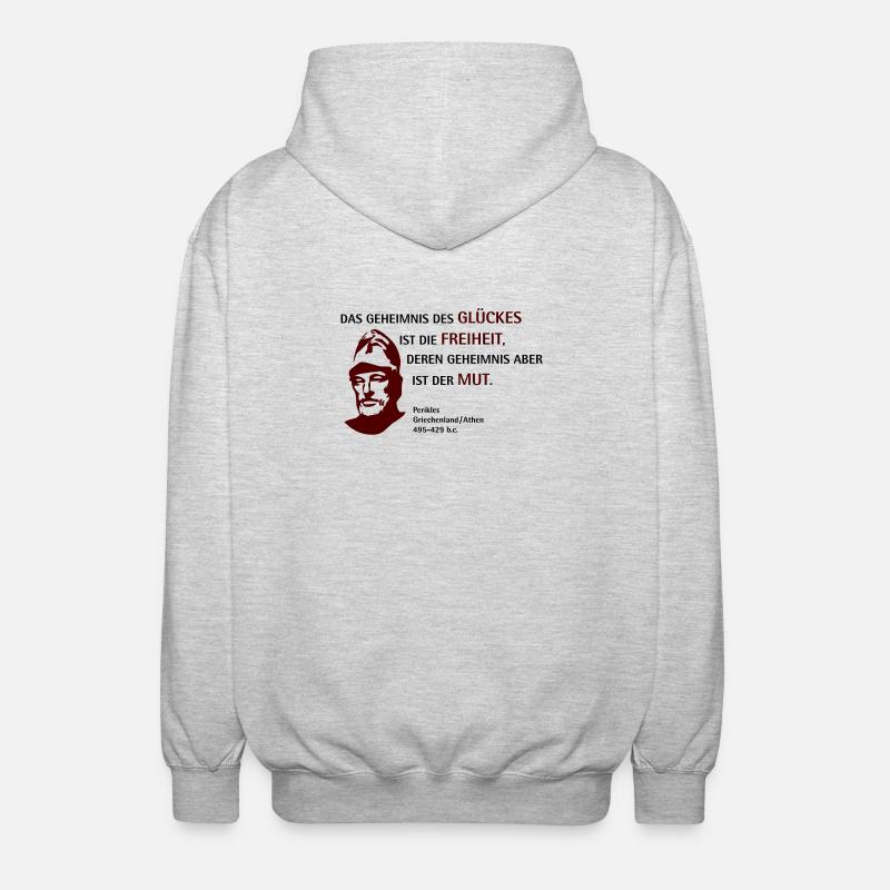 Perikles D - Unisex Kapuzenjacke - Hellgrau meliert