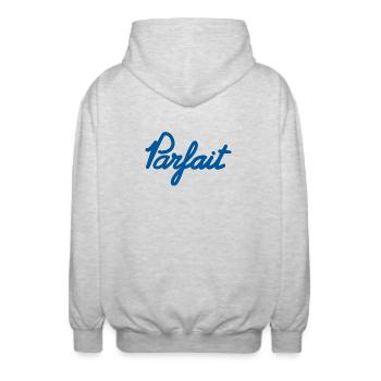Parfait – La perfection à porter - Veste à capuche unisexe - gris clair chiné - Dos - AI Model Male 185 light (185cm)