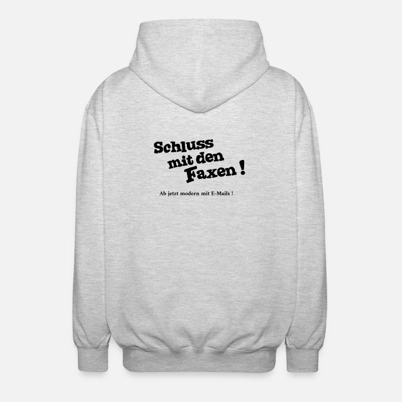 Plus besoin d’envoyer des fax - Veste à capuche unisexe - gris clair chiné