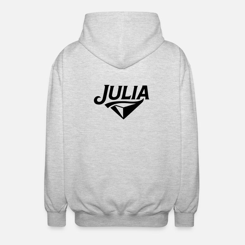 Julia - Conception du nom - Veste à capuche unisexe - gris clair chiné