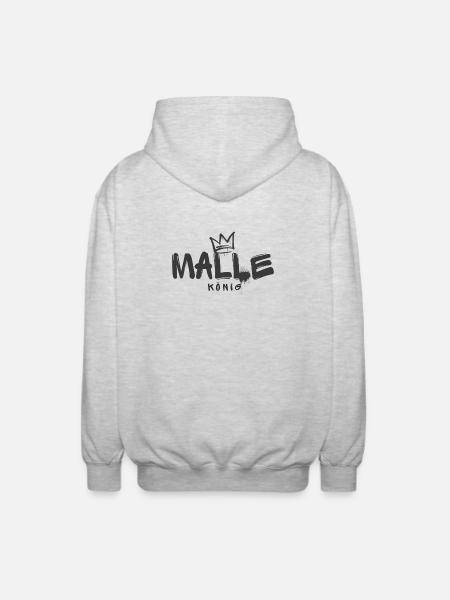 Malle König - Unisex Hooded Jacket - light heather grey