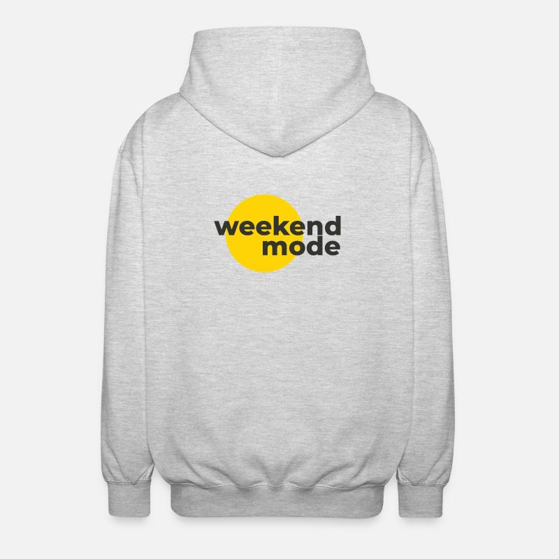 Mode week-end - Veste à capuche unisexe - gris clair chiné