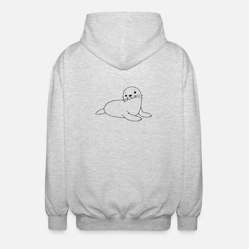 Scellage scellant scellement - Veste à capuche unisexe - gris clair chiné