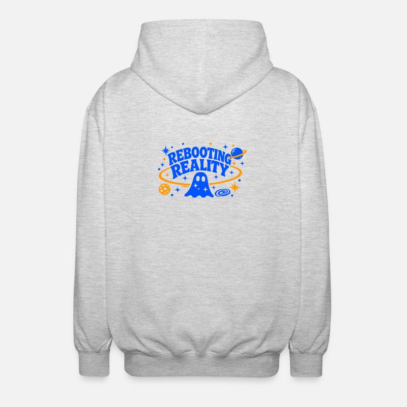 REBOOTING REALITY - Unisex Kapuzenjacke - Hellgrau meliert
