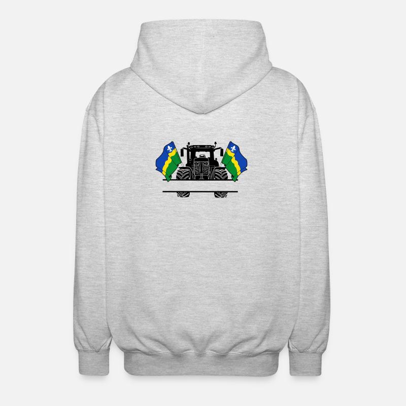 Flevoland_Tractor_Custom_Edition - Veste à capuche unisexe - gris clair chiné