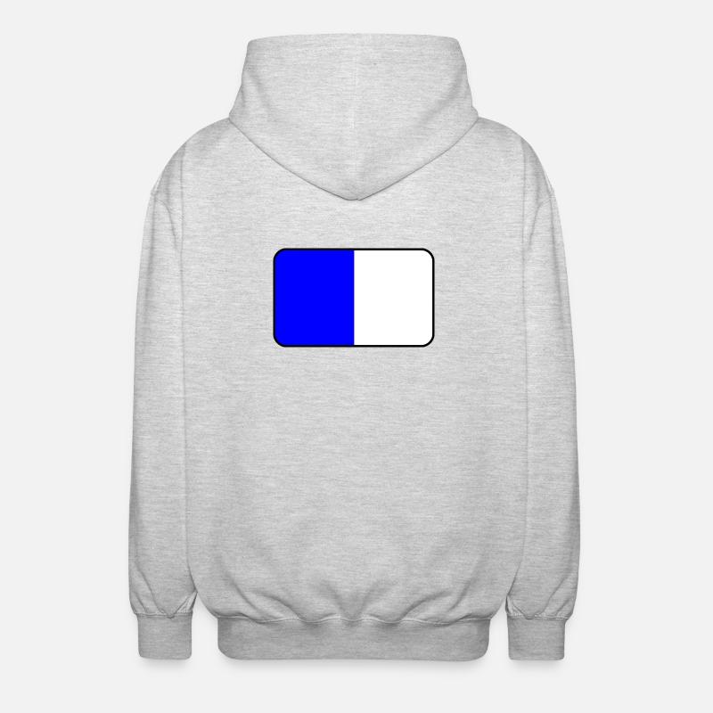 Emblème du drapeau de Spa - Veste à capuche unisexe - gris clair chiné