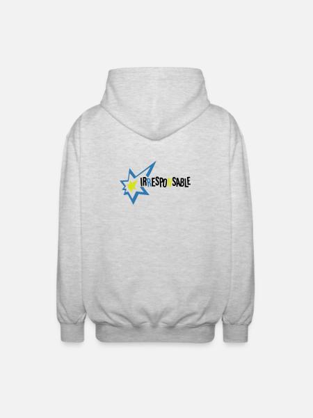 Irresponsable - Veste à capuche unisexe - gris clair chiné