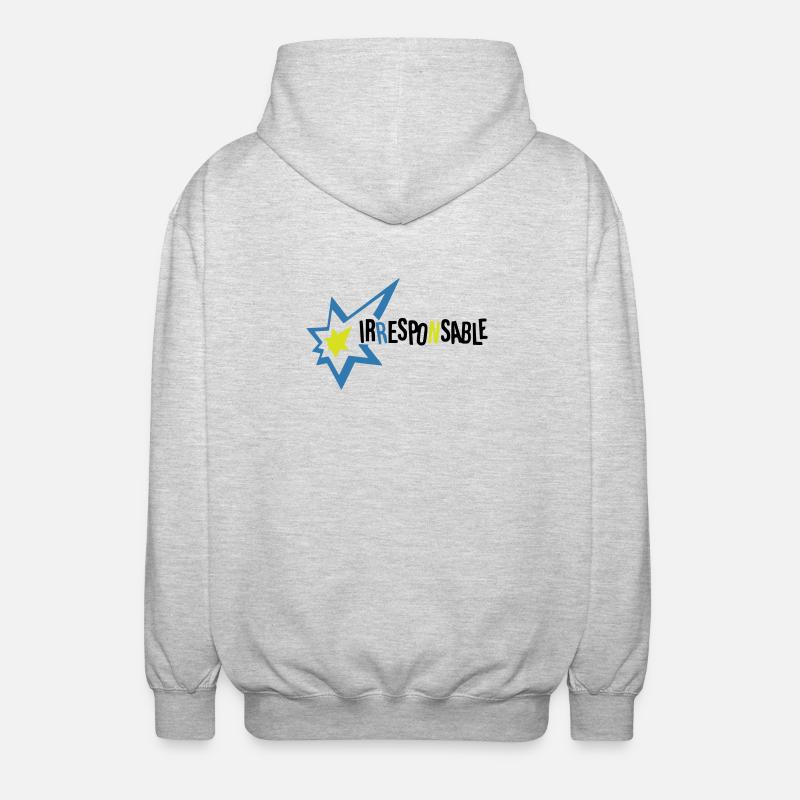 Irresponsable - Veste à capuche unisexe - gris clair chiné