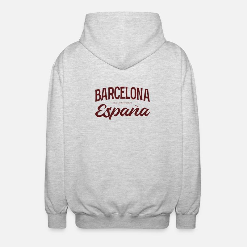 Barcelone - Veste à capuche unisexe - gris clair chiné