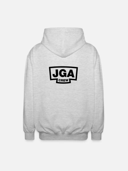 JGA Crew - Emblem - Unisex Kapuzenjacke - Hellgrau meliert