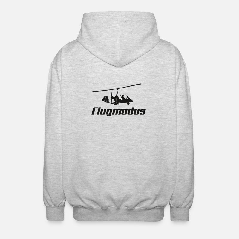 Flugmodus Tragschrauber - Unisex Kapuzenjacke - Hellgrau meliert
