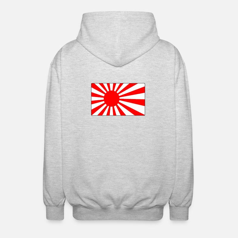 Logo du Dojo du Soleil Levant - Veste à capuche unisexe - gris clair chiné