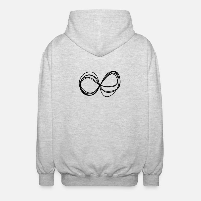Abstracte never ending Infinity always different - Unisex Hooded Jacket - light heather grey