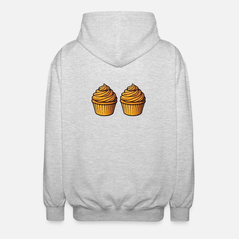 Cupcake Baking Comic - Unisex Hooded Jacket - light heather grey
