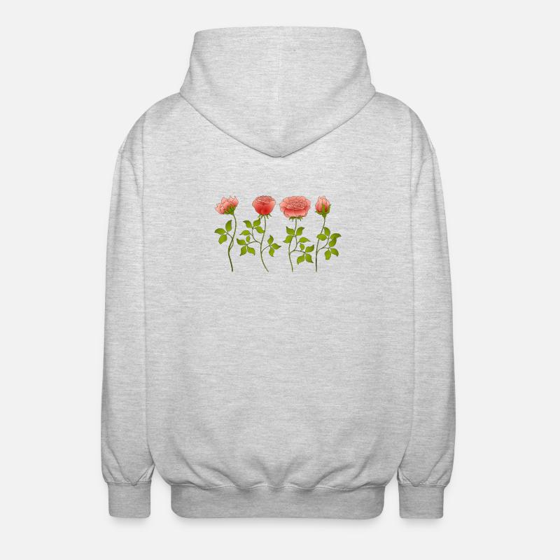 Fleur - Veste à capuche unisexe - gris clair chiné