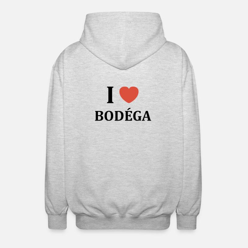 Bodega - Unisex Kapuzenjacke - Hellgrau meliert
