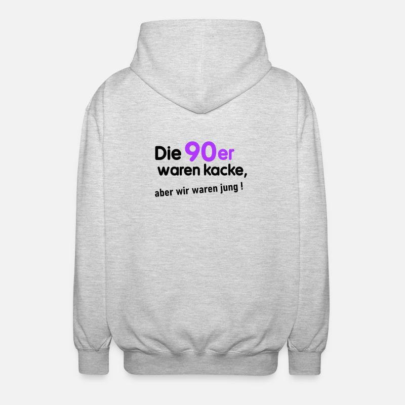 90er waren kacke - Unisex Kapuzenjacke - Hellgrau meliert