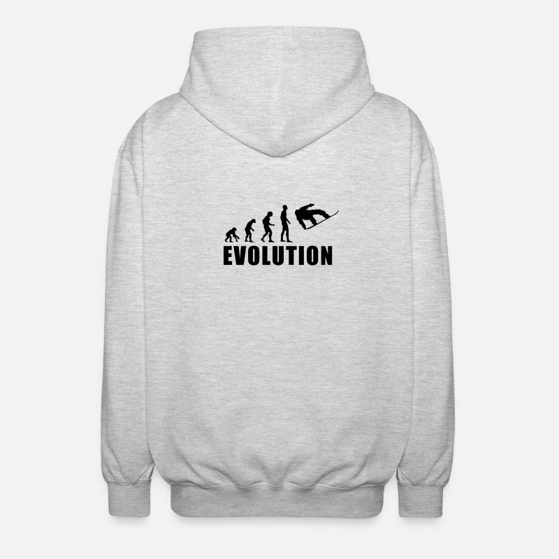 EVOLUTION SNOWBOARD Neige Hiver Cadeau - Veste à capuche unisexe - gris clair chiné