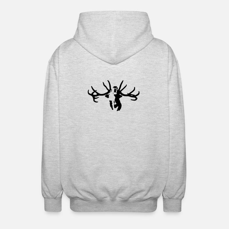 cerf - Veste à capuche unisexe - gris clair chiné