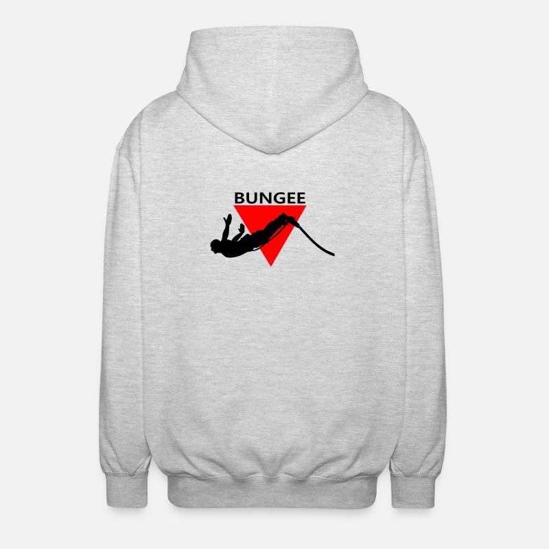 Bungeejumping - Unisex Kapuzenjacke - Hellgrau meliert