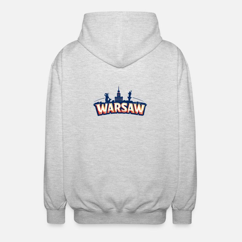 Varsovie - Veste à capuche unisexe - gris clair chiné