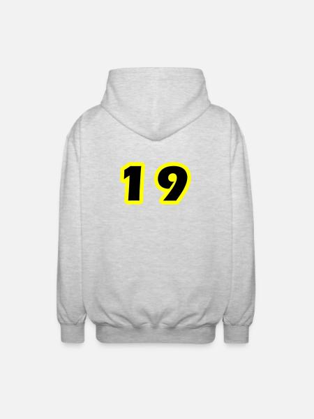 Symbole numérique 19 - Veste à capuche unisexe - gris clair chiné